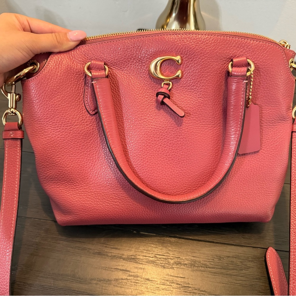Coach Rose Satchel with Gold Accents